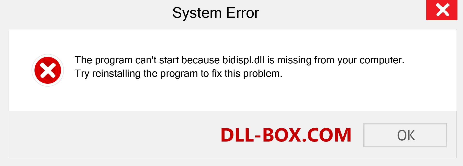  bidispl.dll file is missing?. Download for Windows 7, 8, 10 - Fix  bidispl dll Missing Error on Windows, photos, images